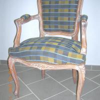 Cabriolet Louis XV cérusé